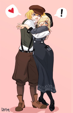 drinkyourfuckingmilk:  armin x annie 1920s style commission for annielionheart! 