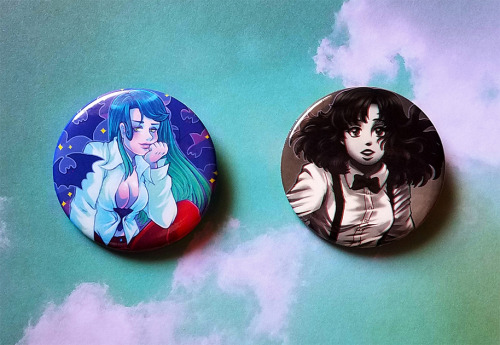  【 Bats & Plastic…? 】 Some very self-indulgent button designs that I mostly made for myse