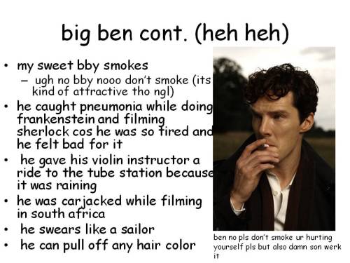 welcometothefandoms: Anonymous asked: Can I get a Benedict Cumberbatch ppt? I thought the first Sher
