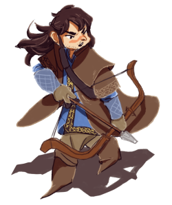 wugoheaving:  as if tumblr needed more kili fanart ┐(‘～`；)┌  Your style is super cute :o)