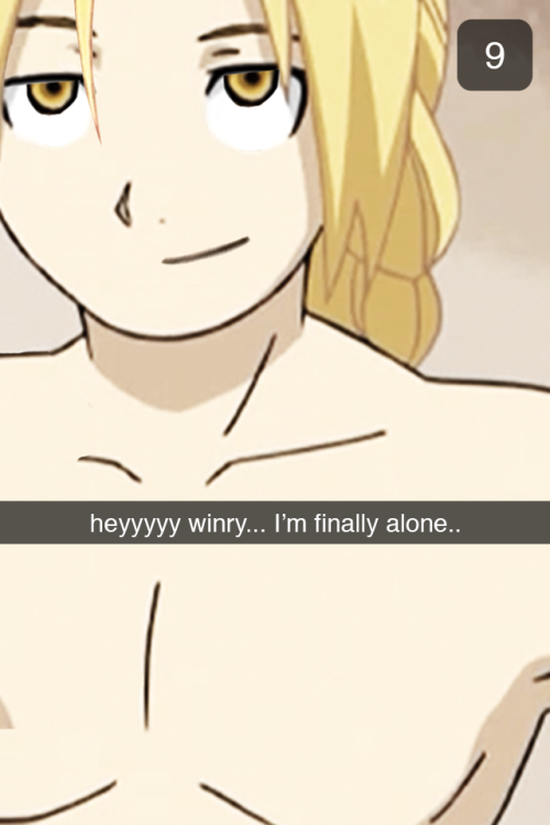 snaps from central: sent from edward elric→ roy mustang (by mistake, meant to be sent to winry rockb
