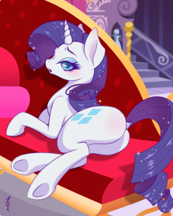 mlpfim-fanart:  Sexy Rarity on seat by yokku11nyan