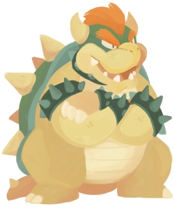 pizzapartyart:  I revisited an old sketch of Bowser and gave it a fresh coat of paint 