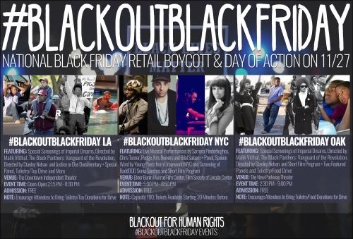 We’re Excited to Share Our Full Lineup of Official #BlackoutBlackFriday Free Events. Three Cities in