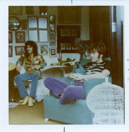 electripipedream: John Lennon with Marijke Koger &amp; Simon Posthuma, 1967