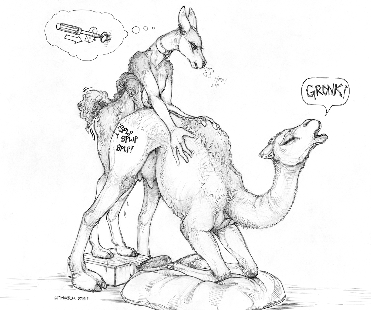 I can’t stop drawing help.here have Santiago fucking a camel giving a camel a backrub