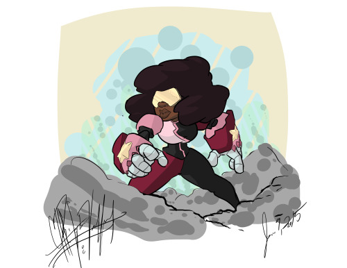 chrisvillareal:   Garnet: Mischief Test At the time that I drew this, Garnet was my absolute favorite character of Steven Universe and so I thought it fitting that my third Mischief drawing be of her. This was a result of me figuiring out I really can’t