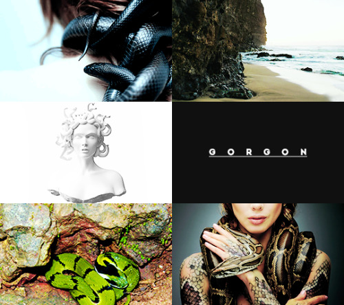 micaelapratts: mythological creatures — [2/?] In Greek legend, Gorgons are fearsome female cre