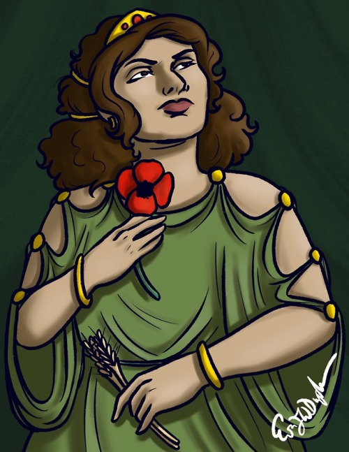 evaduplanart:Demeter (second illustration) - Goddess of Agriculture and Grain. It is said in myth th