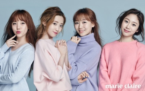  Lovelyz’s Kei, Jiae, Sujeong & Jisoo - Marie Claire Korea March 2016 Issue 