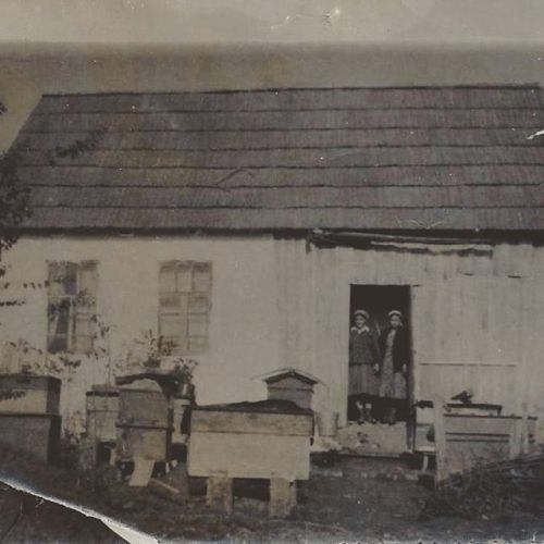 <p>The origin of Kingsburg Honey goes back 100 years and half way around the world. My father-in-law Georgiy grew up in this house in the 1930’s & 40’s Soviet Union. Notice the beehives in the front yard. Georgiy remembered his father hiding the beehives from the Germans during WWII. #kingsburg #kingsburghoney #backyardbees #homesteadinglife</p>