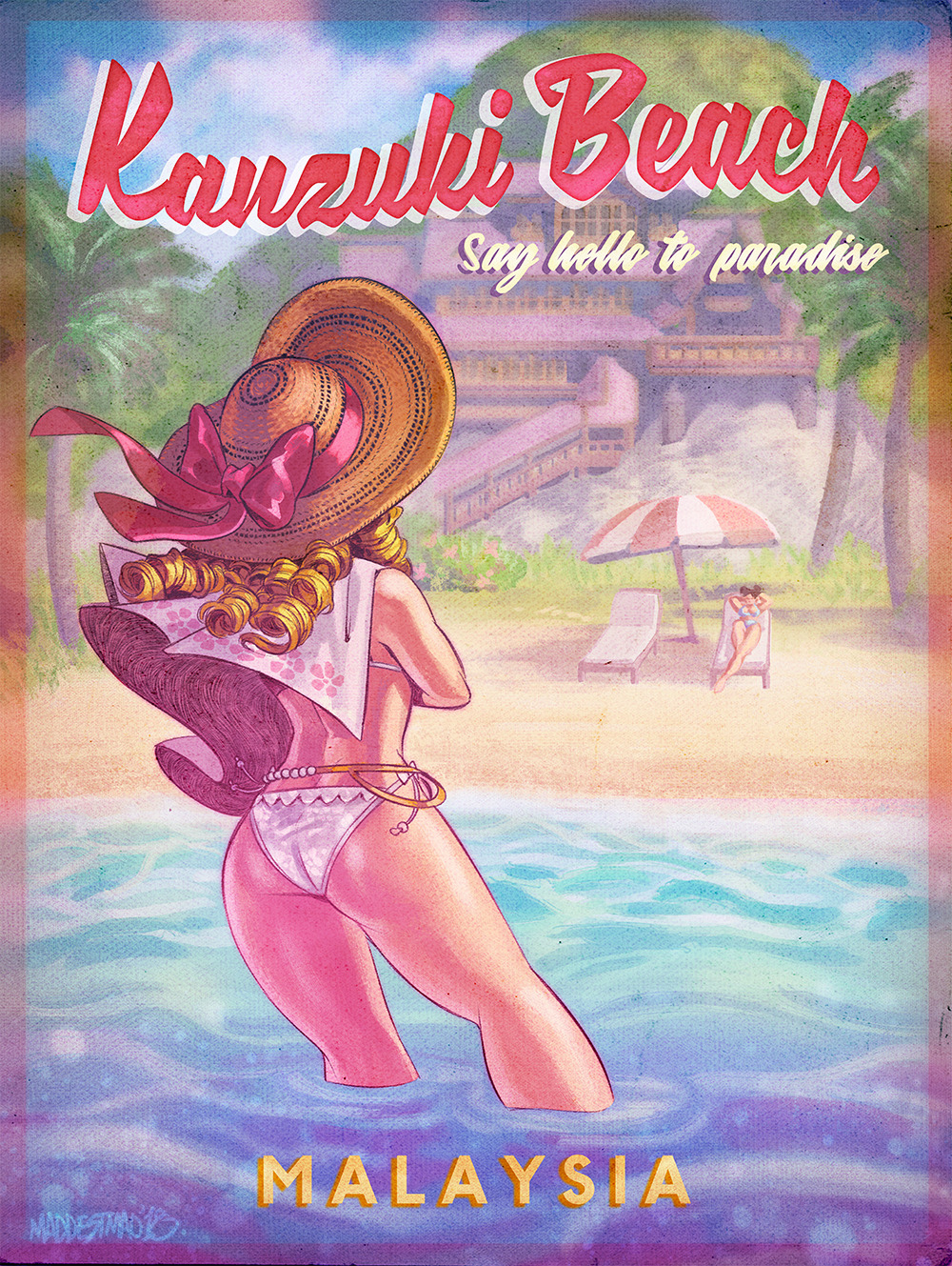 maddestmao: finished this old piece for an art show in hawaii, inspired by vintage