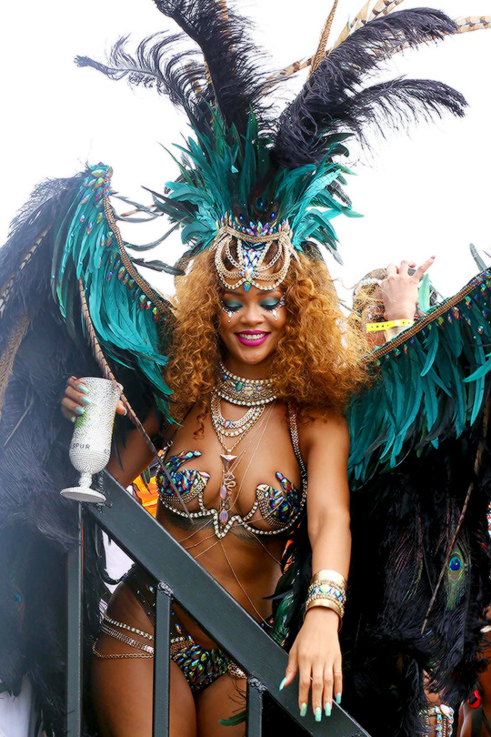 hellyeahrihannafenty:    Rihanna at the Kadooment Day Festival in Barbados for Cropover