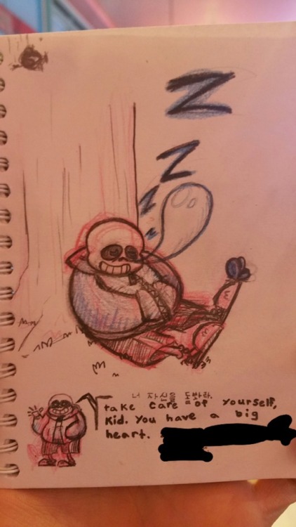 A lil 4th grader asked me to draw sans undertale, so I drew sans undertale