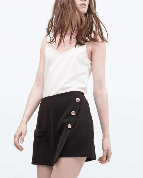Buttoned Skort