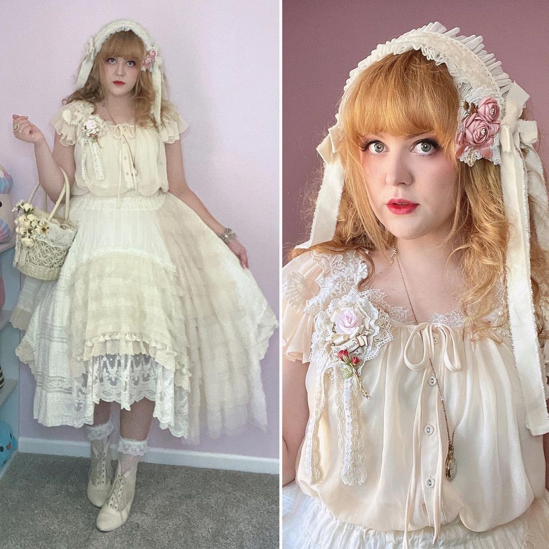 Chocolate Hime — Comfy coord for the local cherry blossom festival...