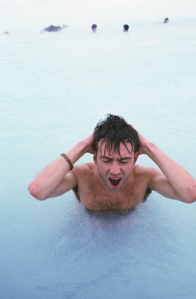 Damon Albarn In An Outdoor Pool Circa 1995