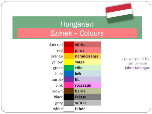 language-obsession: dnyjsoudlouhe: iampetrovitch: alksjdhfg: jaimetalangue: COLOUR VOCAB MASTER