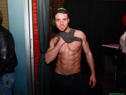 wehonights:  Hot new WeHo gogo and pornstar Brendan Patrick-can you count the abs? 