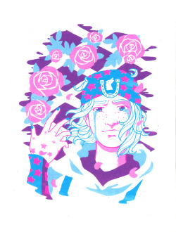 havinghorns: ROSES FOR JOHNNY SCREENPRINT