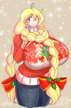 theycallhimcake:  theycallhimcake:  Woop, more Christmas sweater Cassie! When you’ve got hair that long, why not wear it as a scarf?   Reblogging for the day! alsobecauseIuploadeditwaylaterthanIusuallydo Oh, and by the way… Christmas is in 4 days.