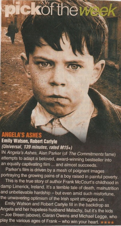 Angela’s Ashes (film) TV Week 