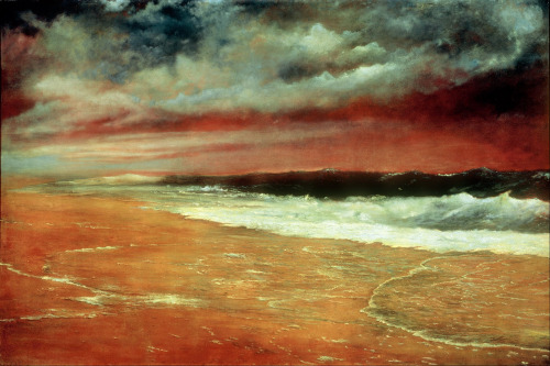 The Red Wave: Late Afternoon by the Sea (c. 1910) - Joaquín  Clausell