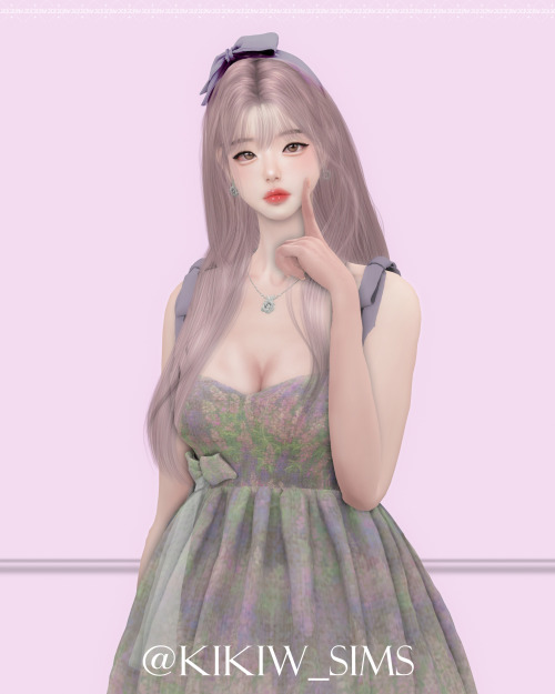 [KIKIW]Andrea&rsquo;s Poems dress♥New mesh♥10 colors♥Base game compatible♥Female♥HQ textures♥Custom 