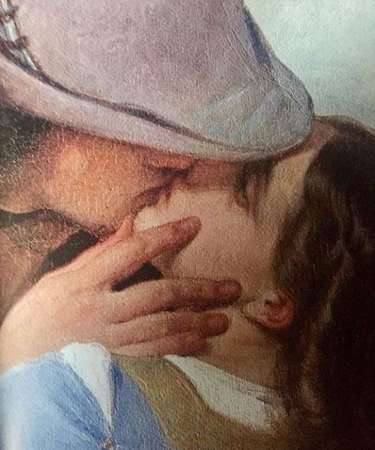 Francisco Hayez, Il bacio, Dettaglio #francisco hayez#bacio#kiss#coppia#love#amore#couple#art#arte#dipinto#quadro#paint#painting#art detail#dettaglio quadro #art paint detail  #paint art detail #art paint#paint art