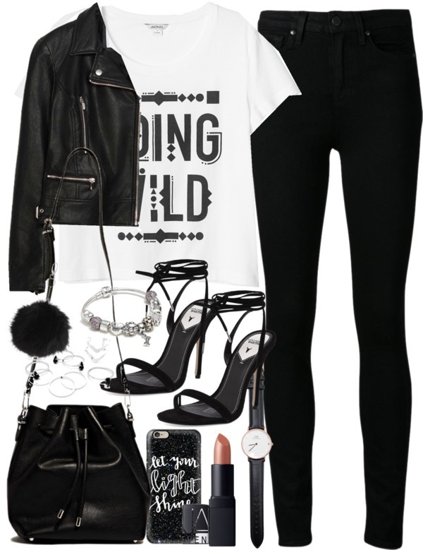Outfit for a casual night out by ferned featuring heart charms
Monki loose shirt, 6.36 AUD / Zara jacket, 140 AUD / Paige Denim skinny jeans, 510 AUD / Windsor Smith stilettos shoes / Proenza Schouler genuine leather handbag, 1 945 AUD / Daniel...
