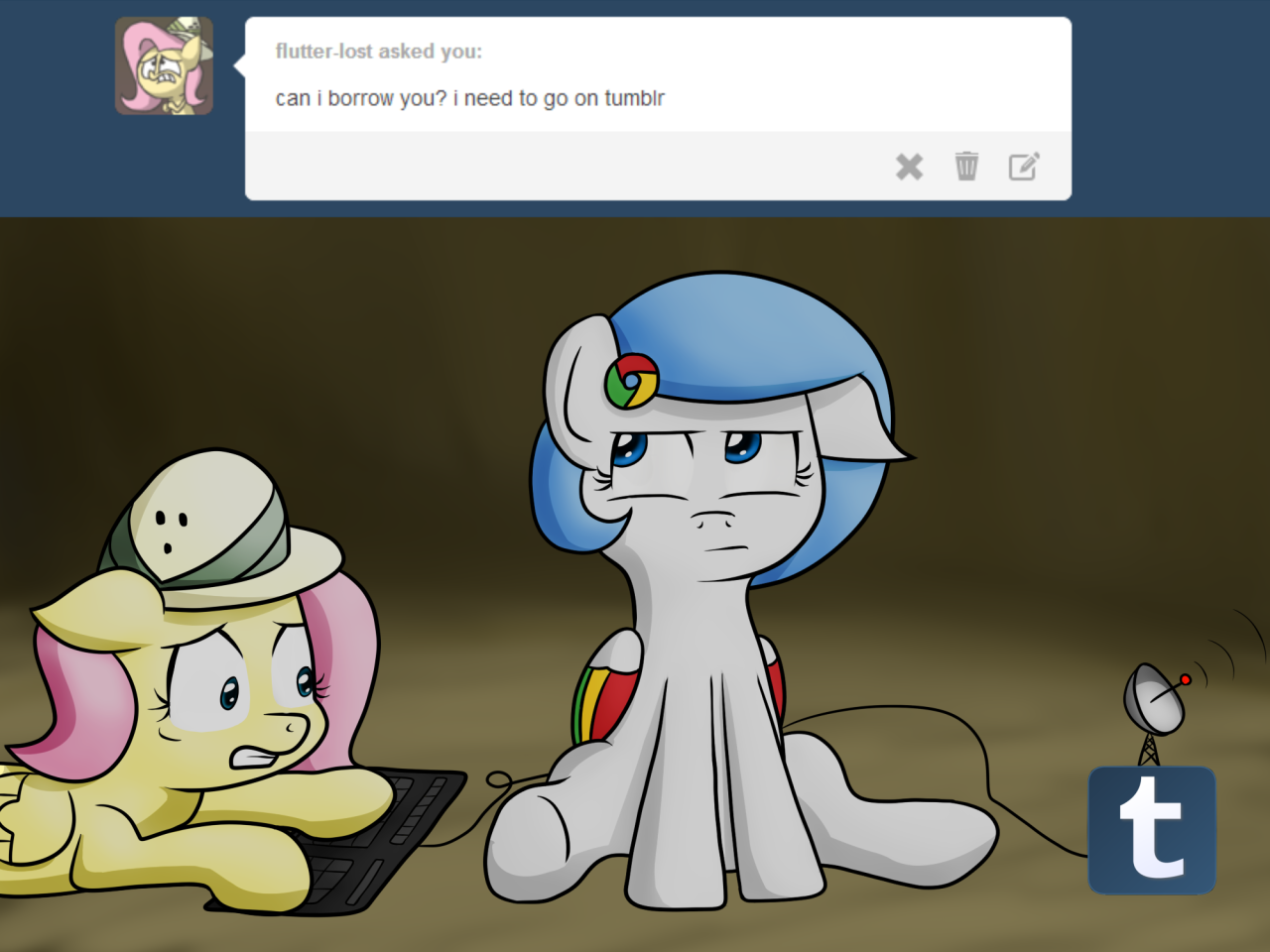 ask-googlechrome:  The things I do in this job…  X3 Cuuuute~