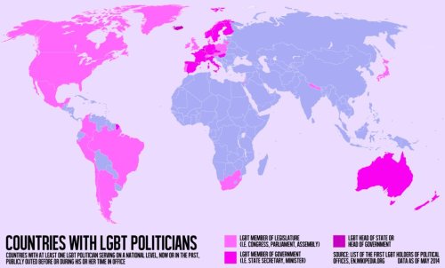 thelandofmaps: LGBT politicians around the world [OC] [4176x2522]CLICK HERE FOR MORE MAPS!thelandofm