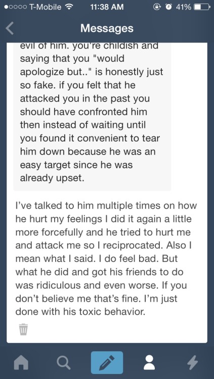 gayboyfriencl avoiding taking responsibility, ft. him trying to victimize himself in a bullshit apol