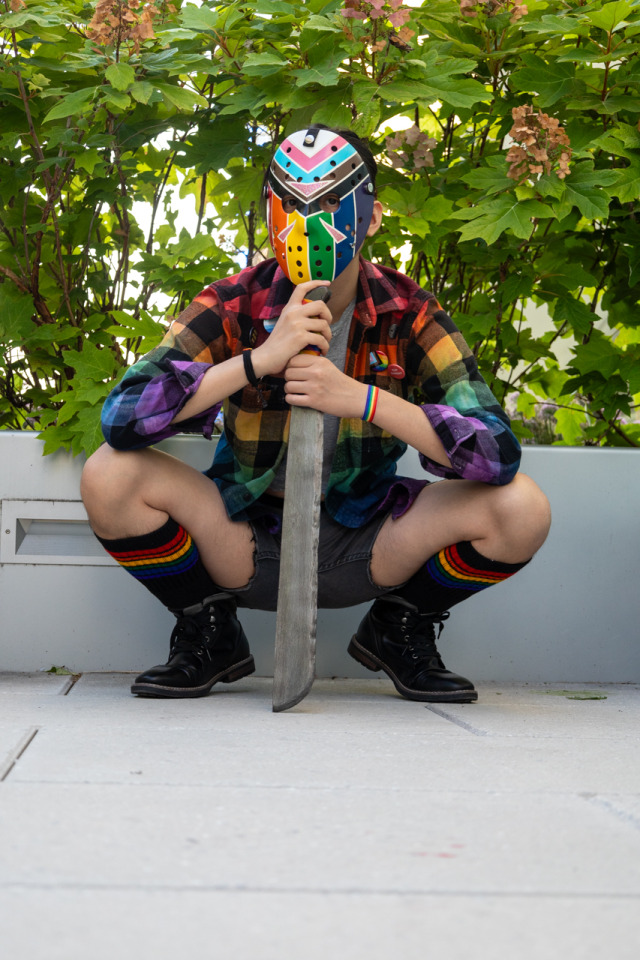 Sharing with you all this gay Jason Voorhees cosplay I did for an anime con back in July