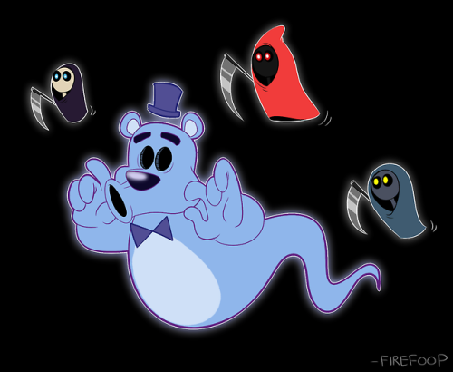 fire-foop:Spooky Ghost Freddo (from FNAF World)