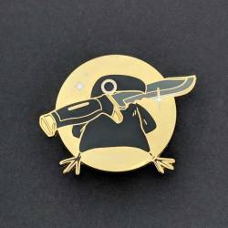 littlealienproducts:Knife Crow Pin by  Sabtastic  