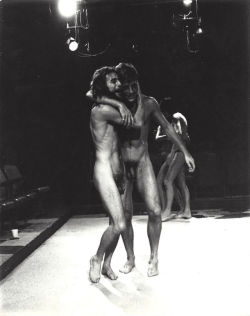 dimshapes:  Aquarius Theatre “HAIR” Los Angeles / Nude Scene 1968 Rehearsal Press Photo  