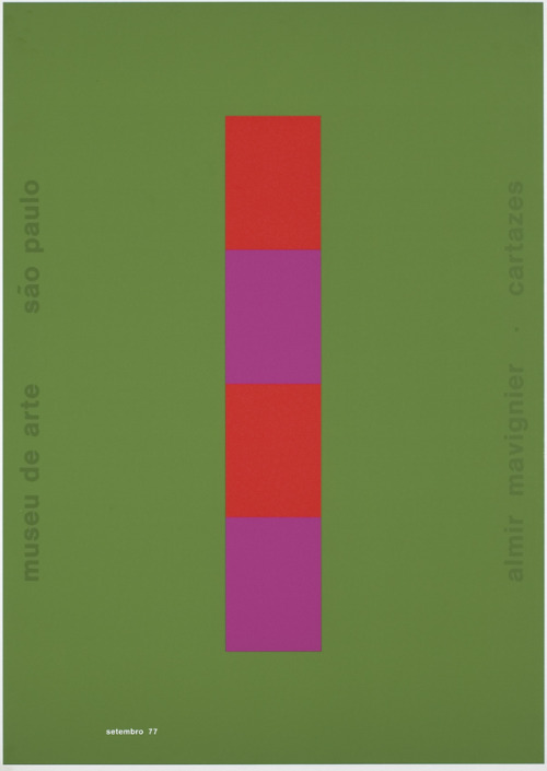 Almir Mavignier, poster design for Museu de Arte São Paulo, 1977. Germany. Original: Plakatkontor.de