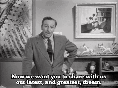  Walt Disney introducing the plans for Disneyland. 