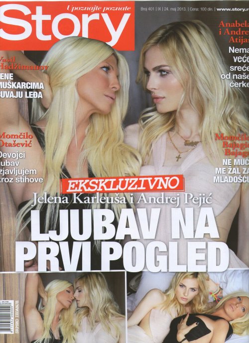 andrejpejicpage:  Andrej Pejic and Jelena Karleusa for Story Magazine: Editorial & Interview. Thanks for sending me the scans www.facebook.com/neda93 :D 
