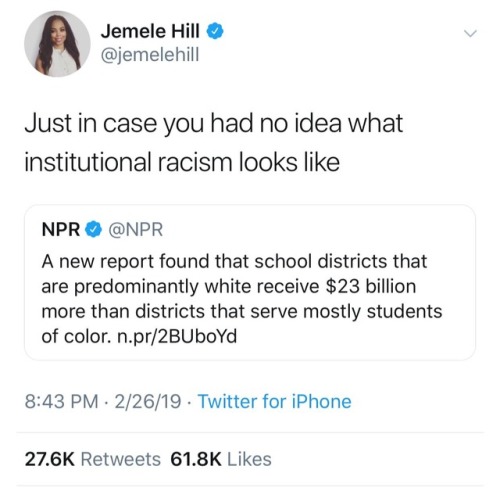 tempetesirene:weareallstilllearningright:Might want to link the studyWhy White School Districts Have So Much More Money