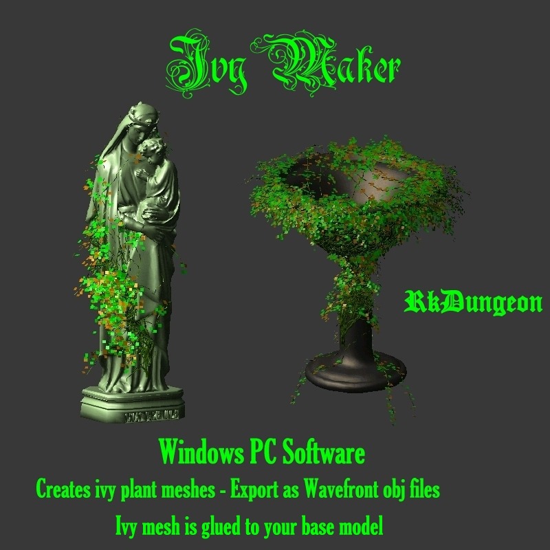 Kawecki fans rejoice!  Windows PC software for creating ivy plant meshes glued to