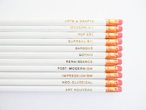 etsyifyourenasty: Art Movement Pencils