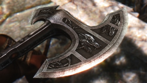Weapon ~ in which I beta test the Skyforge Steel retexture of the war axe for CaBaL120’s wip B