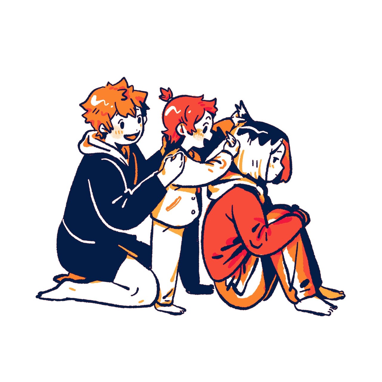 Haikyuu TO THE TOP Stickers - Daishou Suguru, Hoshiumi Kourai & Akagi Michinari