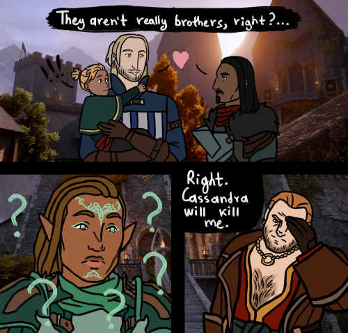 I Made The Second Part! It Was A Very Hard Day For Varric. He Did Not Expect To See Thedas Most Wanted