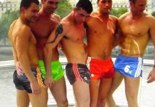 lixpex:  Introducing Slutty Shorts: guaranteed to get you fully in touch with your sensuality, and to radically expand your sexual horizons. These really took off nationwide once gay guys started gifting them to all the straight jocks, at “Slutty Shorts