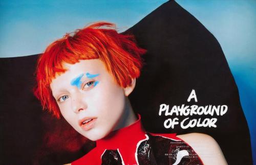 revorish: VOGUE Japan  “A Playground of Color” feat. Katherine Moore by Sophie Delaporte with makeup by Alice Ghendrih x the June 2016 Issue of Vogue Japan  Hair by Alessandro Rebecchi 