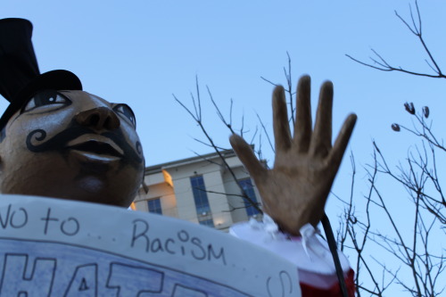 Puppetry at the Anti-Trump Rally.Connecticut Convention CenterHartford, CTApril 15, 2016