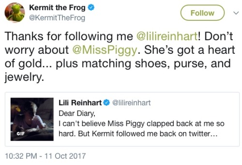 misguidedghostkilljoy - The saga of Lili/Cole/Miss Piggy/Kermit...